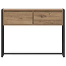 Endebord med skuffe Artisan eg 100 x 36 x 75 cm Konstrueret træ