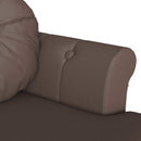 Chesterfield bænk med pude Brun 120.5 x 65 x 75 cm Faux læder