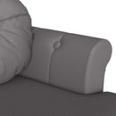 Chesterfield bænk med pude Grå 120.5 x 65 x 75 cm Faux læder