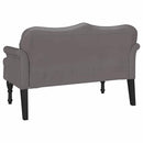 Chesterfield bænk med pude Grå 120.5 x 65 x 75 cm Faux læder