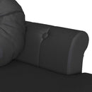 Chesterfield bænk med pude Sort 120.5 x 65 x 75 cm Faux læder