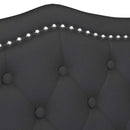 Chesterfield bænk med pude Sort 120.5 x 65 x 75 cm Faux læder