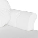 Chesterfield bænk med pude Hvid 120.5 x 65 x 75 cm Faux læder