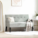 Chesterfield bænk Lysegrå 112 x 65,5 x 75 cm Fløjl