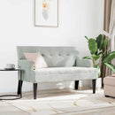 Chesterfield bænk Lysegrå 112 x 65,5 x 75 cm Fløjl