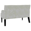 Chesterfield bænk Lysegrå 112 x 65,5 x 75 cm Fløjl