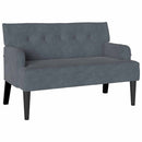 Chesterfield bænk Mørkegrå 112 x 65,5 x 75 cm Fløjl