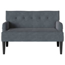 Chesterfield bænk Mørkegrå 112 x 65,5 x 75 cm Fløjl