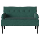 Chesterfield bænk Mørkegrøn 112 x 65,5 x 75 cm Fløjl