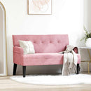 Chesterfield bænk Lyserød 112 x 65,5 x 75 cm Fløjl