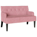 Chesterfield bænk Lyserød 112 x 65,5 x 75 cm Fløjl