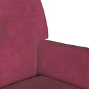 Chesterfield bænk Vinrød 112 x 65,5 x 75 cm Fløjl
