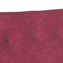 Chesterfield bænk Vinrød 112 x 65,5 x 75 cm Fløjl