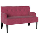 Chesterfield bænk Vinrød 112 x 65,5 x 75 cm Fløjl