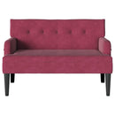 Chesterfield bænk Vinrød 112 x 65,5 x 75 cm Fløjl