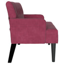 Chesterfield bænk Vinrød 112 x 65,5 x 75 cm Fløjl