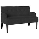 Chesterfield bænk Sort 112 x 65,5 x 75 cm Fløjl