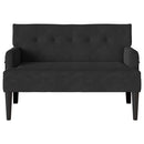 Chesterfield bænk Sort 112 x 65,5 x 75 cm Fløjl