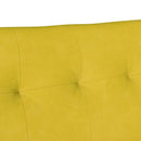 Chesterfield bænk Gul 112 x 65,5 x 75 cm Fløjl