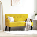 Chesterfield bænk Gul 112 x 65,5 x 75 cm Fløjl