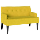 Chesterfield bænk Gul 112 x 65,5 x 75 cm Fløjl
