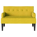 Chesterfield bænk Gul 112 x 65,5 x 75 cm Fløjl