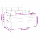 Chesterfield bænk Gul 112 x 65,5 x 75 cm Fløjl
