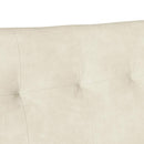Chesterfield bænk Creme 112 x 65,5 x 75 cm Fløjl