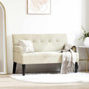 Chesterfield bænk Creme 112 x 65,5 x 75 cm Fløjl