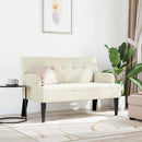 Chesterfield bænk Creme 112 x 65,5 x 75 cm Fløjl