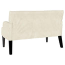 Chesterfield bænk Creme 112 x 65,5 x 75 cm Fløjl