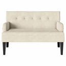 Chesterfield bænk Creme 112 x 65,5 x 75 cm Fløjl