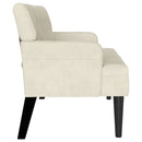Chesterfield bænk Creme 112 x 65,5 x 75 cm Fløjl