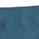 Chesterfield bænk Blå 112 x 65,5 x 75 cm Fløjl