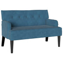 Chesterfield bænk Blå 112 x 65,5 x 75 cm Fløjl