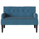 Chesterfield bænk Blå 112 x 65,5 x 75 cm Fløjl