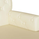 Chesterfield bænk Creme 119,5 x 64,5 x 75 cm Faux læder
