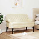 Chesterfield bænk Creme 119,5 x 64,5 x 75 cm Faux læder