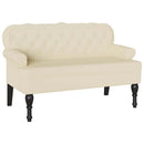 Chesterfield bænk Creme 119,5 x 64,5 x 75 cm Faux læder