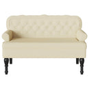 Chesterfield bænk Creme 119,5 x 64,5 x 75 cm Faux læder