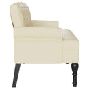 Chesterfield bænk Creme 119,5 x 64,5 x 75 cm Faux læder