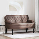 Chesterfield bænk Brun 119,5 x 64,5 x 75 cm Faux læder
