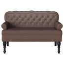 Chesterfield bænk Brun 119,5 x 64,5 x 75 cm Faux læder