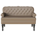 Chesterfield bænk Cappuccino 119,5 x 64,5 x 75 cm Faux læder