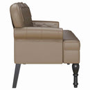Chesterfield bænk Cappuccino 119,5 x 64,5 x 75 cm Faux læder