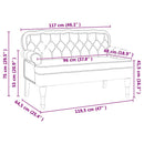 Chesterfield bænk Cappuccino 119,5 x 64,5 x 75 cm Faux læder