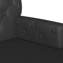 Chesterfield bænk Sort 119,5 x 64,5 x 75 cm Faux læder