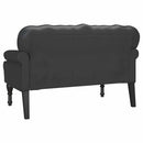 Chesterfield bænk Sort 119,5 x 64,5 x 75 cm Faux læder