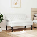 Chesterfield bænk Hvid 119,5 x 64,5 x 75 cm Faux læder