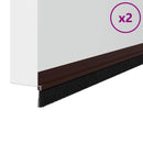 Selvklæbende dørbørstetætninger 2 pcs Brun 100 cm